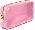 Clear Makeup Bag Zipper Pouch, Transparent Cosmetic Case Organizer, TSA Approved Travel Toiletry Case, Travel Accessories Essentials Makeup Tote for Women, Small Cute Make up Bag for Purse - Flamingo
