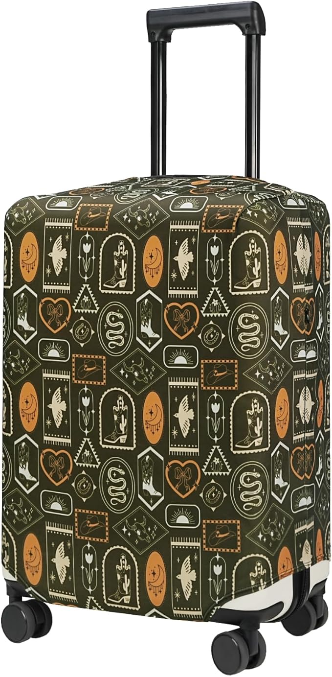 HYPER VENTURE Washable Luggage Cover - Fashion Suitcase Protector Fits 31-32 Inch Luggage (Wilderness Mark, XL)