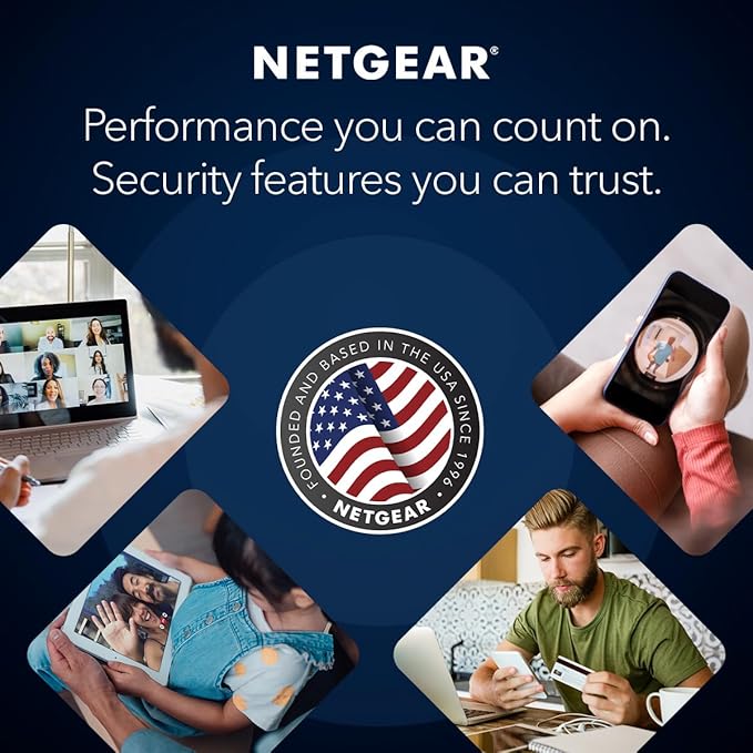 NETGEAR Nighthawk Tri-Band WiFi 7 Router (RS280S) - Security Features, BE9200 Wireless Speed (up to 9.2 Gbps) - Covers up to 2,500 sq. ft. - 2.5 Gig Internet Port – 1-Year Armor & Free Expert Help