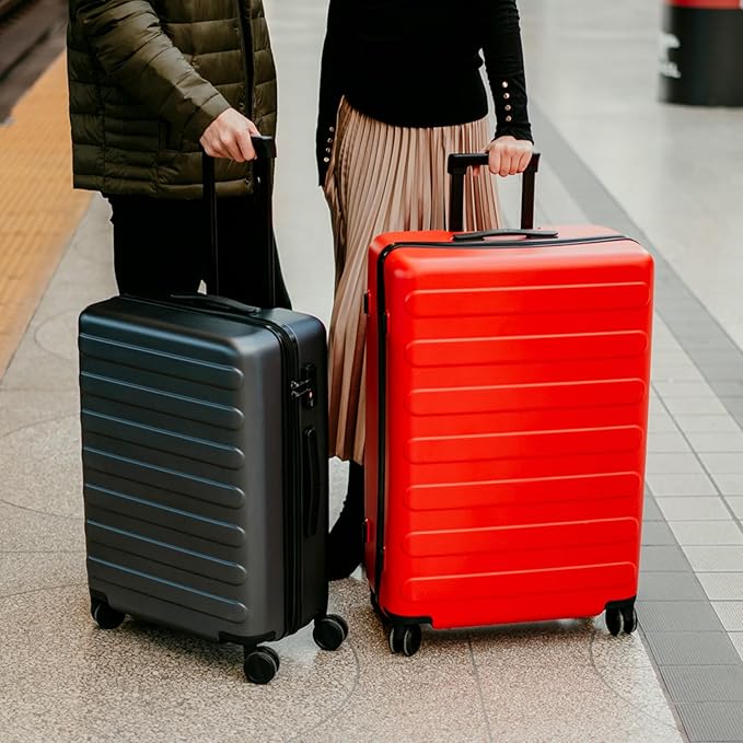 Carry on Luggage 22 X 14 X 9 Airline Approved, 20 Inch Luggage for 3-5 Days Travel, Double Spinner Wheels, 100% Hardshell PC, TSA Lock (06-Raspberry (Basic), Carry-On 20-Inch)