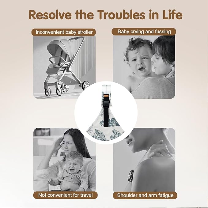 Baby Sling Carrier,Toddler Carrier, 2025 New Baby Sling,Portable and Lightweight Sling,Non-Slip Hip Seat Carrying 10-30lbs(Leopard Print)