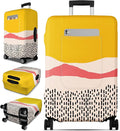 Slohif Luggage Cover for Suitcase Tsa Approved Protector - Luggage Sleeve Large Suit Case Cover Travel Stretch Baggage Case Protective Washable Fit 24-27 Inch Patchwork M
