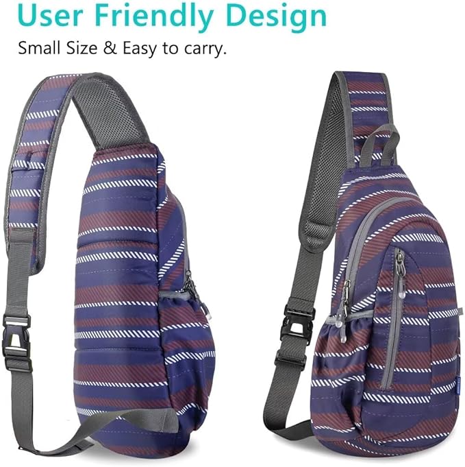 TITECOUGO Small Sling Bag, Lightweight Crossbody Backpack for Men Women, Shoulder Bag for Sports and Outdoor