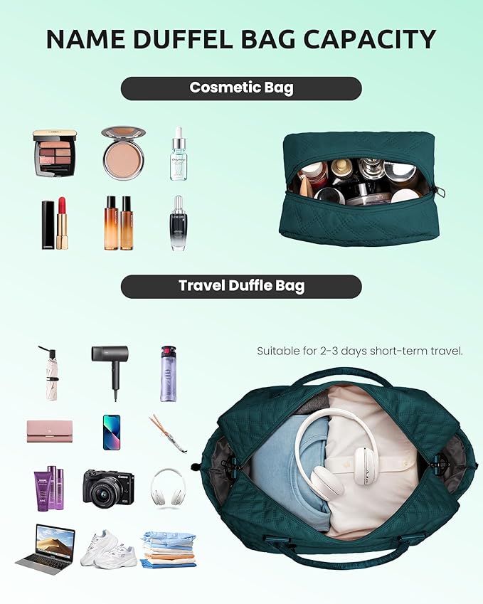 Gifts for Women-Initial Kids Duffel Bags with Shoe Compartment, Women Weekender Bag, Monogram Overnight Bag for Women, Letter Travel Bag with Makeup Bag Bride Gifts Birthday Gift (Letter I)