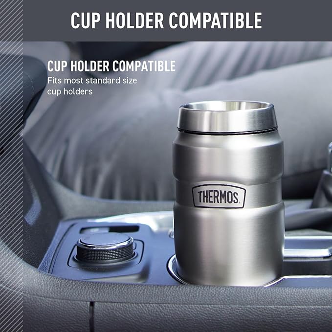 THERMOS Stainless King Vacuum-Insulated Travel Tumbler, 16 Ounce, Army Green