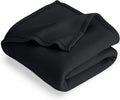 Bare Home Polar Fleece Blanket - Throw - Black - Warm & Cozy - Premium Fleece - Blanket for Bed, Sofa, Camping, Travel and Cold Nights - Lightweight (Throw, Black)