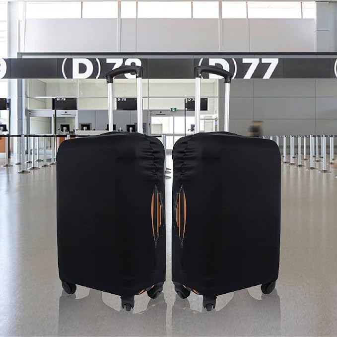 Explore Land Travel Luggage Cover Suitcase Protector Fits 18-22 Inch Case (Black, S)