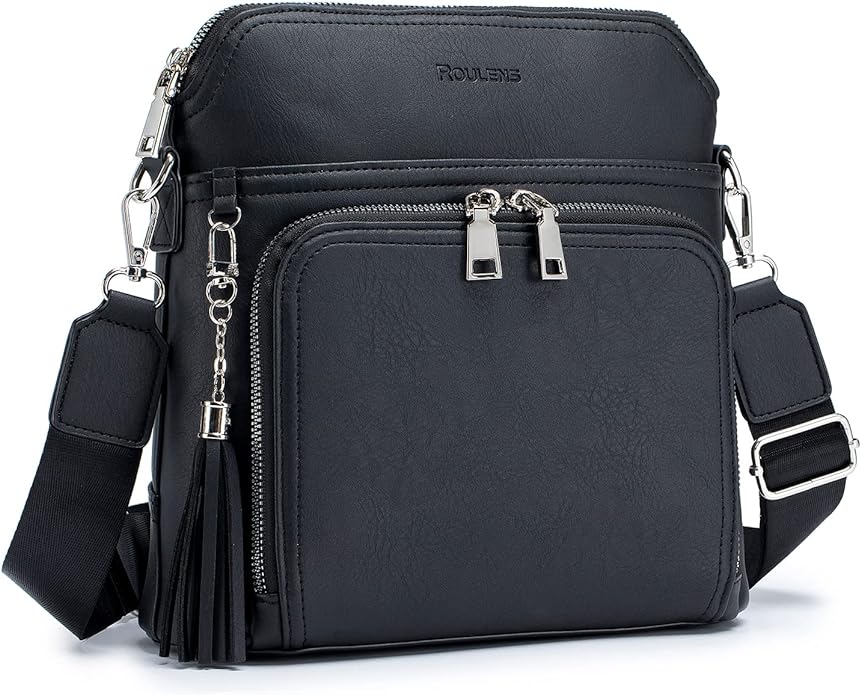 Crossbody Purse for Women,Lightweight Medium Crossbody Bag Soft Leather Women's Shoulder Handbags with Tassel