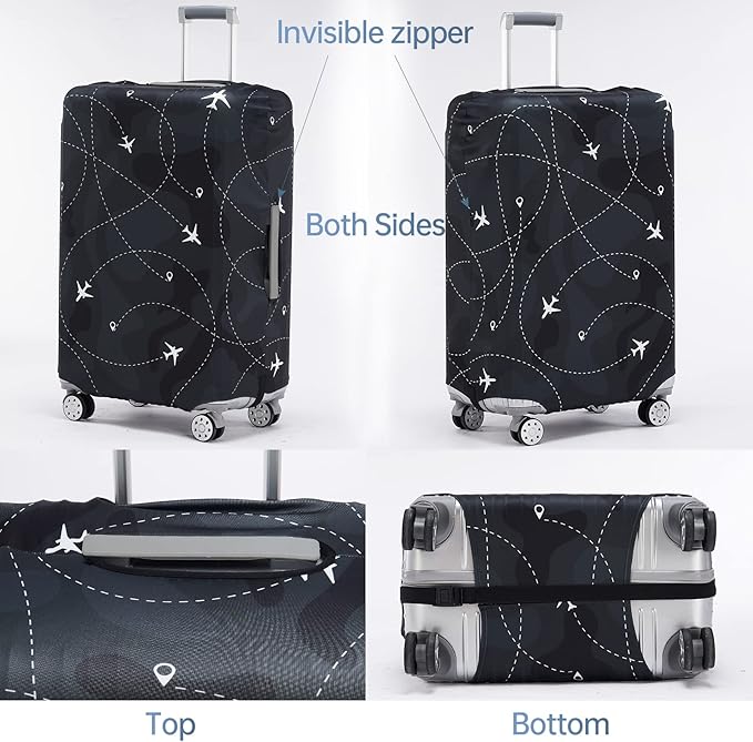 Travelkin Luggage Covers With Tag For Suitcases Tsa Approved,Suitcase Covers Protector Fit 18-32 Inch Luggage,M