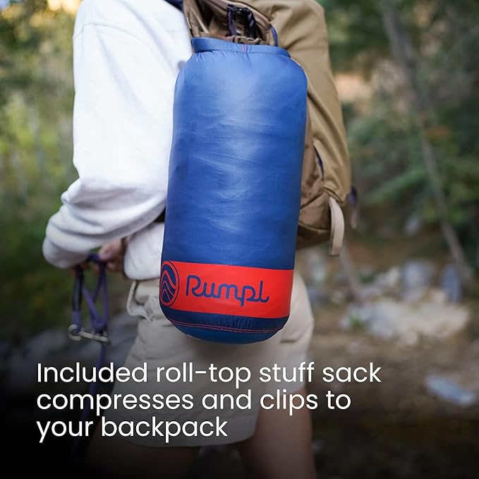 Rumpl Original Puffy Blanket - Warm, Water-Resistant Camping Blanket with 100% Recycled Synthetic Insulation, 52"x75", Original Puffy V2, Arizona Fade