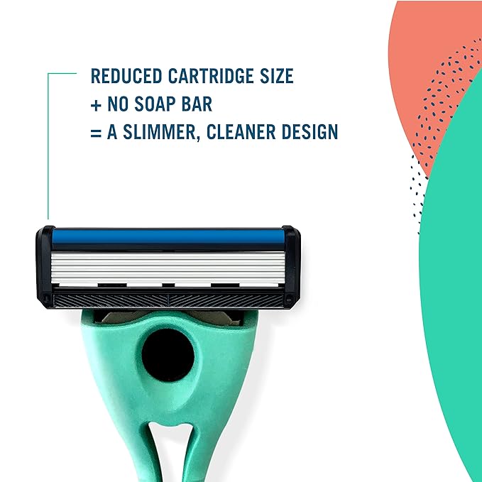 Preserve Shave 5 Five Blade Refillable Razor, Made from Recycled Materials, Poppy Red
