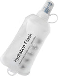 CLINTT 250ml Soft Flask, Foldable Running Water Bottle, TPU Folding Soft Water Flask, BPA-Free Collapsible Flask for Hydration Pack Running Vest, Cycling, Climbing, Hiking - 1Pcs, White