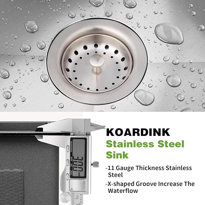 Stainless Steel Drop In 33x22 Inch Kitchen Sink - Modern Large Single Bowl Topmount Kitchen Sink Come With SS Grid,Silicon Mat,Drain Strainer Set Compatibility With Various Kitchen Styles