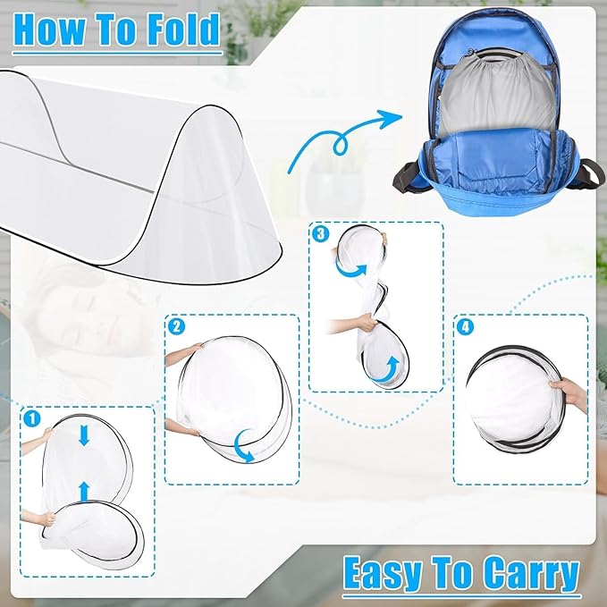 200 * 80 * 56 Large Size Mosquito Net Ultra Light Pop-up Foldable Mosquito Net Suitable for Camping Travel Terrace Bed Portable Easy and Quick Installation (1 pcs) (White)