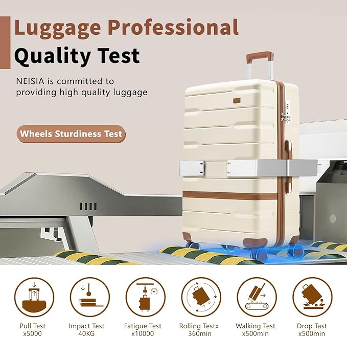 Luggage Sets 3 Piece with TSA Lock Hardside PC+ABS Carry On Suitcase with Spinner Wheels Lightweight Rolling Travel Luggage Sets with YKK Zippers (Black)