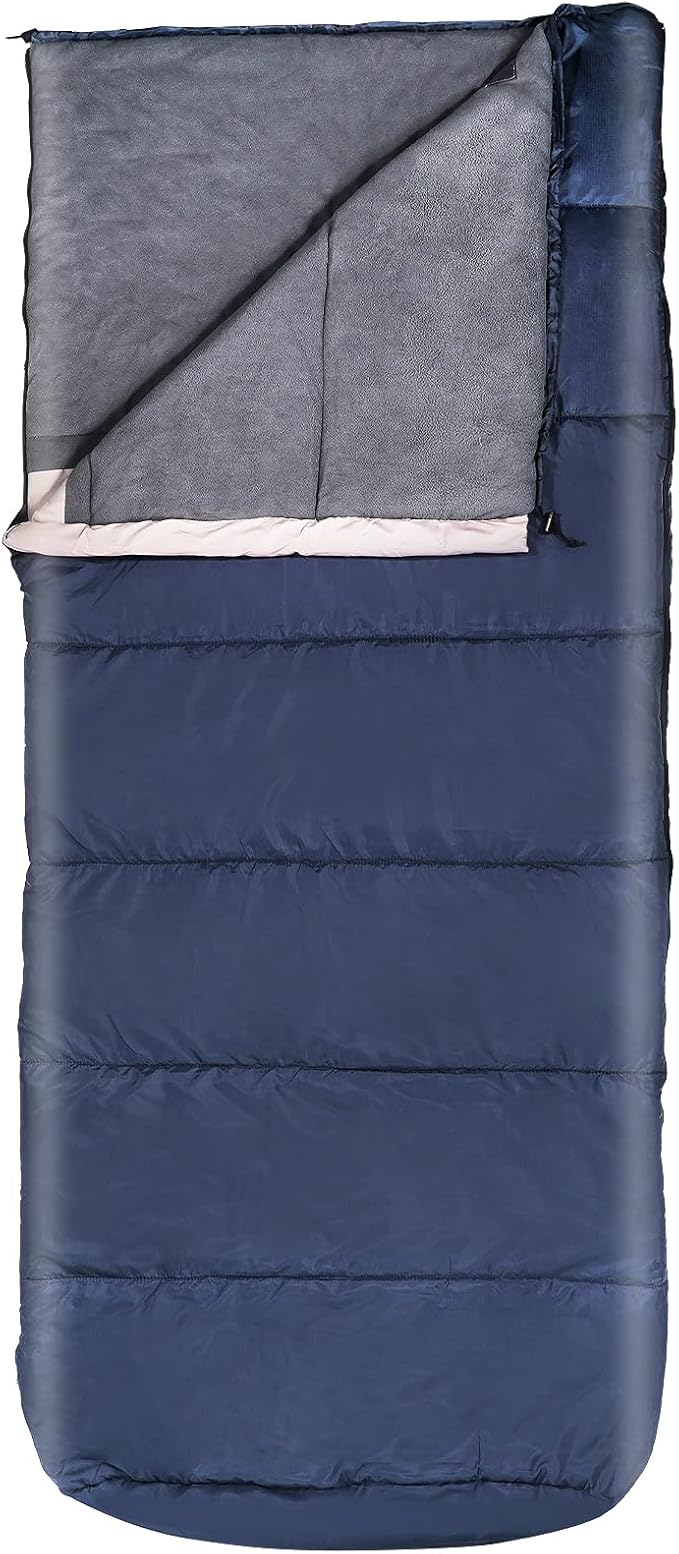 REDCAMP Sleeping Bags for Adults, Fleece Warm Sleeping Bag 3-4 Season Comfortable for Hiking Traveling & Outdoor Activities