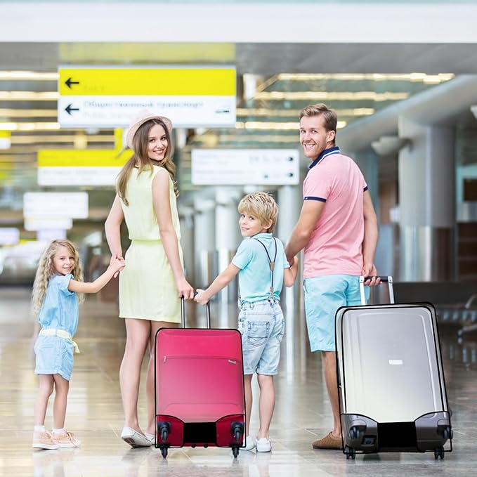 Thicken Clear Luggage Cover Protector, 26" PVC Luggage Covers for Suitcase Waterproof Dustproof Anti-scratch Travel Suitcase Covers Case for Wheeled Luggage