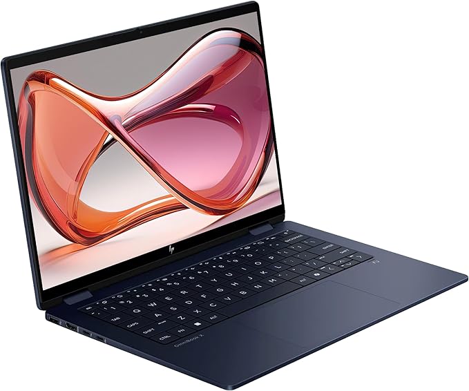 HP OmniBook X Flip 2-in-1 Copilot+ Laptop, Intel Ultra 7-256V, 16 GB LPDDR5x RAM, 1 TB PCIe SSD, 14" 2K (1920x1200) Touchscreen, Intel Arc 140V, Backlit Keyboard, W11 Pro, Atmospheric Blue