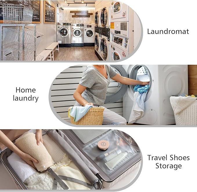 HEAVYWOOD Shoes Bag for Washing Machine Reusable Shoe Cleaning Washing Machine Bag Sturdy Anti-Rust Zipper 15.7’’*7.8’’ Shoe Laundry Bag for Washer and Dryer for Sneakers, Trainers (Beige, 2Packs)