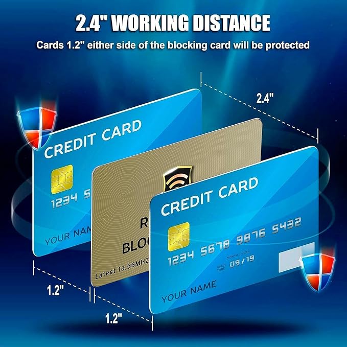 SaiTech IT RFID Cards One Card Protects Entire Wallet Purse For Men & Women, Contactless Bank Debit Credit Card Protector ID ATM Guard Card – Golden (1 Pcs Golden)
