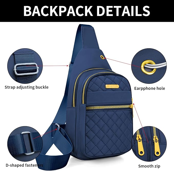 Small Sling Bag For Women Men Casual Crossbody Sling Backpack
