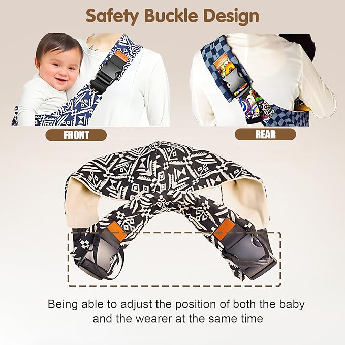 Baby Sling Carrier,Toddler Carrier, 2025 New Baby Sling,Portable and Lightweight Sling,Non-Slip Hip Seat Carrying 10-30lbs(Bluesail)