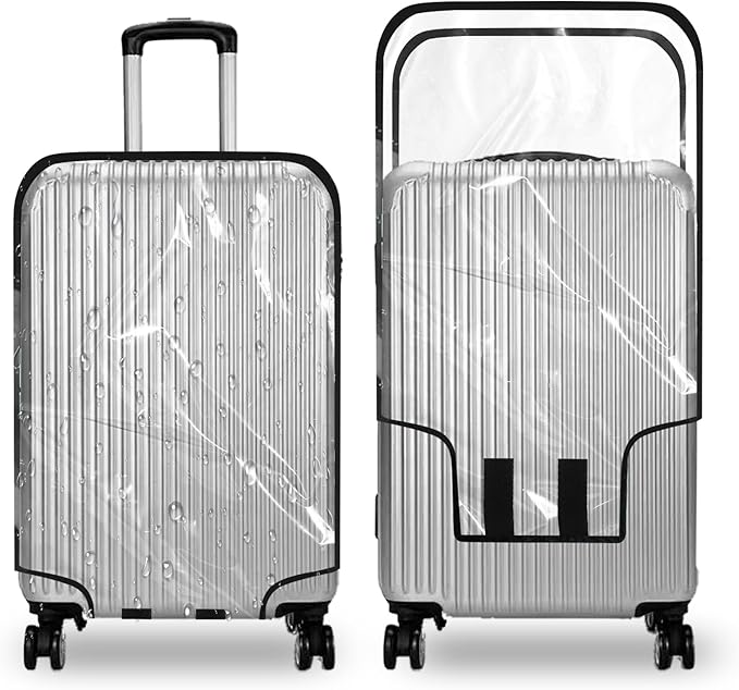 Clear PVC Luggage Cover, Waterproof Dustproof Anti-Scratch Suitcase Protector, Fits Wheeled Suitcases 18" 22" 24" 26" 28" 30" - Thicken Baggage Cover Case(30")