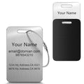Stainless Steel Personalized Luggage Tags for Suitcases - Custom Name ID Travel Tags for Luggage, Backpacks and Bags - Metal Travel Essentials Accessories for Kids, Women and Men - Bulk Set (2 Pack)