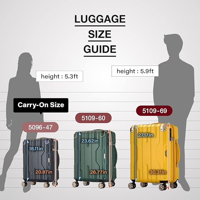 LEGEND WALKER SPATHA Hardside Expandable Luggage, 27-inch, Black, 5109-60-BK