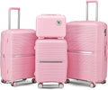 4-Piece Hardshell Luggage Set with TSA Locks, Expandable Suitcases and Silent Spinner Wheels - Vibrant Colors for Easy Identification (14/20/24/28 Inch) - Family Travel Suitcase Sets