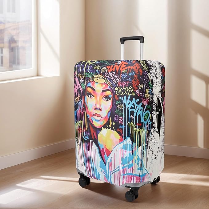 WUJIAONIAO Travel Luggage Cover Baggage Suitcase Cover Protector Skins 18-32 Inch (Brown A10, XL (for 29-32 inch luggage))