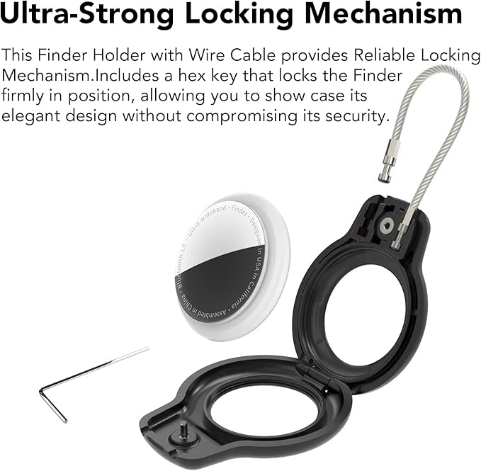 for AirTag Holder Case with Keychain, Air Tags-4 Pack for Apple Air Tag Holder with Wire Cable Lock Key Ring Chain Air Tagholder Accessories for GPS Item Tracker Kids,Keys,Luggage