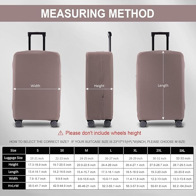 Travel Luggage Cover - Scratch-Resistant Fit 19-31 Inch, Khaki, XL(28-29 inch)