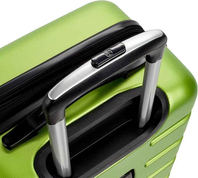 SwissGear 7366 Hardside Expandable Luggage with Spinner Wheels, Green, Carry-On 19-Inch