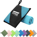 Microfiber Travel Towel, Soft Lightweight Quick Dry Towel, Super Absorbent Compact Travel & Sports & Beach Towels for Camping, Backpack, Gym, Swimming, Yoga, Hiking (L:24"×48" -Light Blue)