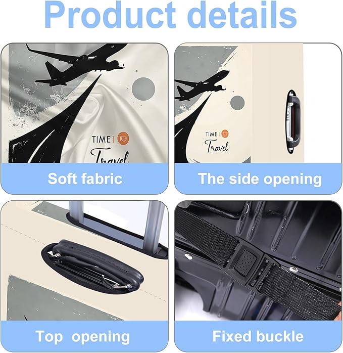 Travel Luggage Cover Washable Suitcase Protector Anti-Scratch,Stretchable Fit for 20-34Inch Luggage Durable Travel Bag Cover with Zipper Closure (S(20-22inch suitcase))