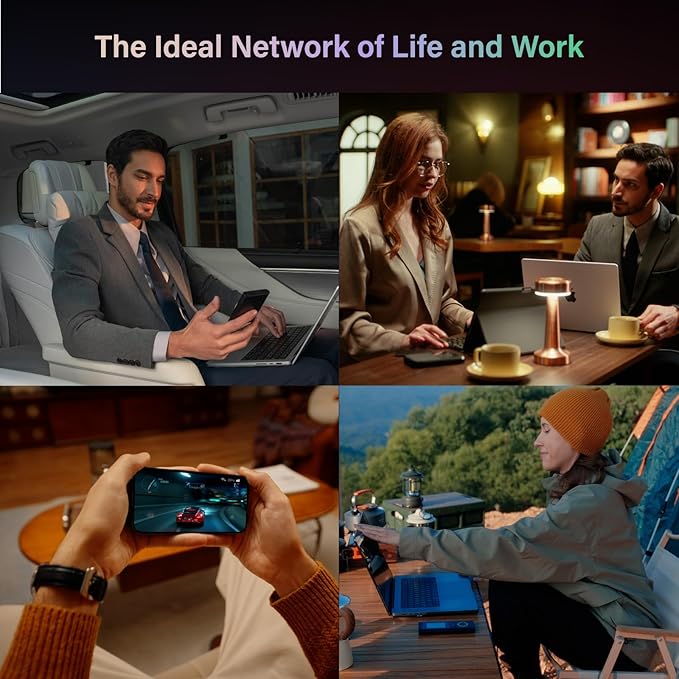 GlocalMe Numen Air 5G Mobile Hotspot, Portable WiFi Hotspot for Travel in 200+ Countries, Ultra High Speed Pocket Hotspot Device with Speed Up to 2.5Gbps, No SIM Card Required, 16 Connected Devices