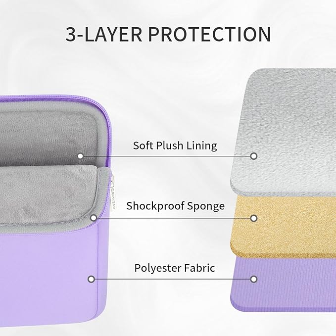 RAINYEAR Laptop Sleeve Case 15.6 Inch, Protective Portable Case with Front Pocket, Briefcase Handbag Computer Carrying Bag Laptop Bag Compatible for HP, Dell, Asus, Lenovo, Notebook, Purple