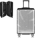 Yotako Upgraded Zippered Transparent PVC Suitcase Cover, No Disassembly Required Clear Luggage Protector for Suitcase Luggage Protector Cover 20''