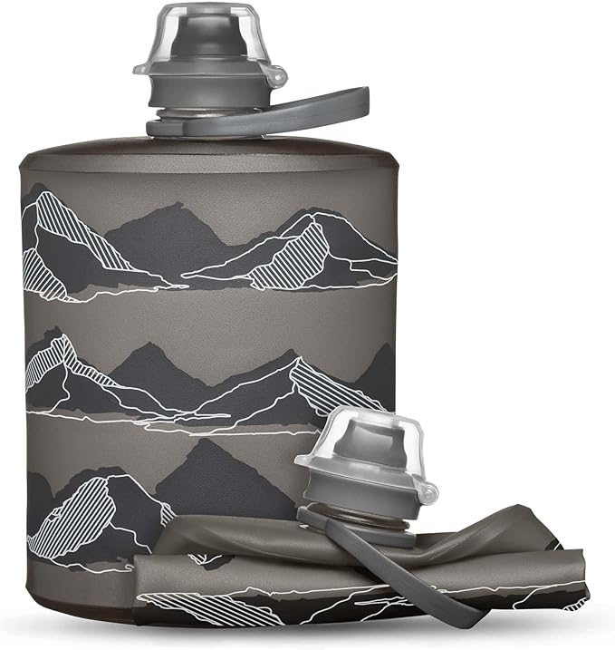 HydraPak Stow - Collapsible Backpacking Water Bottle (350ml, 500ml, 1L) - BPA Free, Ultra Light, Spill-Proof Twist Cap