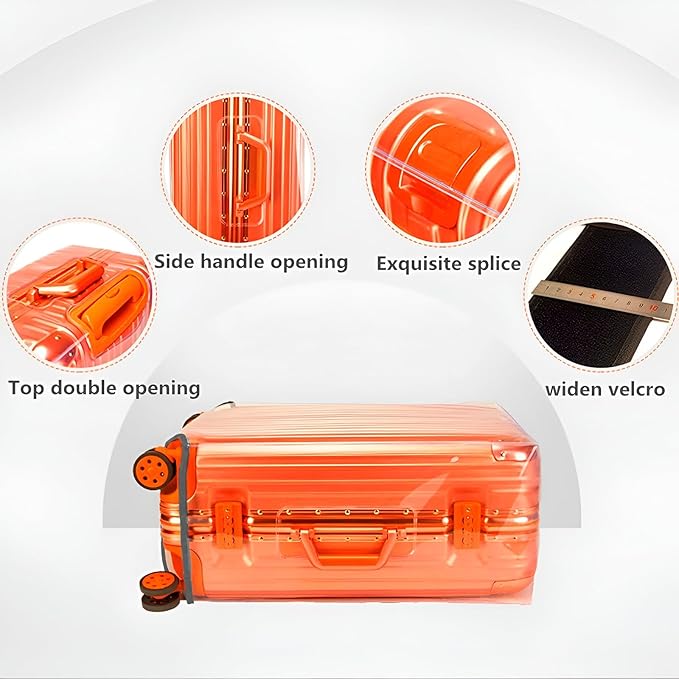 30 Inch Suitcase Cover for Luggage,3mm Thickness Full Clear Luggage Covers for Suitcase TSA Approved Suitable 30-31 Inch Suitable for Long Travel Accessories