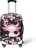 Cute Floral Axolotl Luggage Cover Travel Suitcase Protector Cover Zipper Closer for 26-29inch