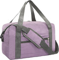 Foldable Carry on Luggage Bag 22x14x9 Personal Item Bag for Airplanes Travel Duffel Bag for Women and Men (40L, Purple)