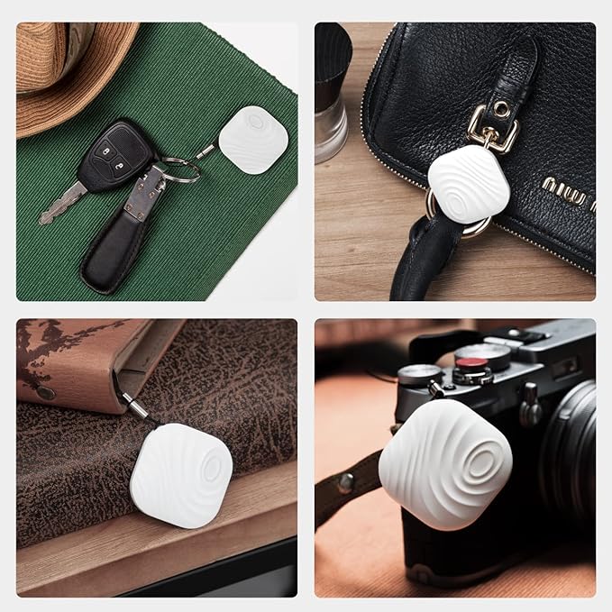 Key Finder, Bluetooth Tracker Item Locator with Key Chain for Keys Pet Wallets or Backpacks and Tablets, Batteries Include (Gray, 1 Pack)
