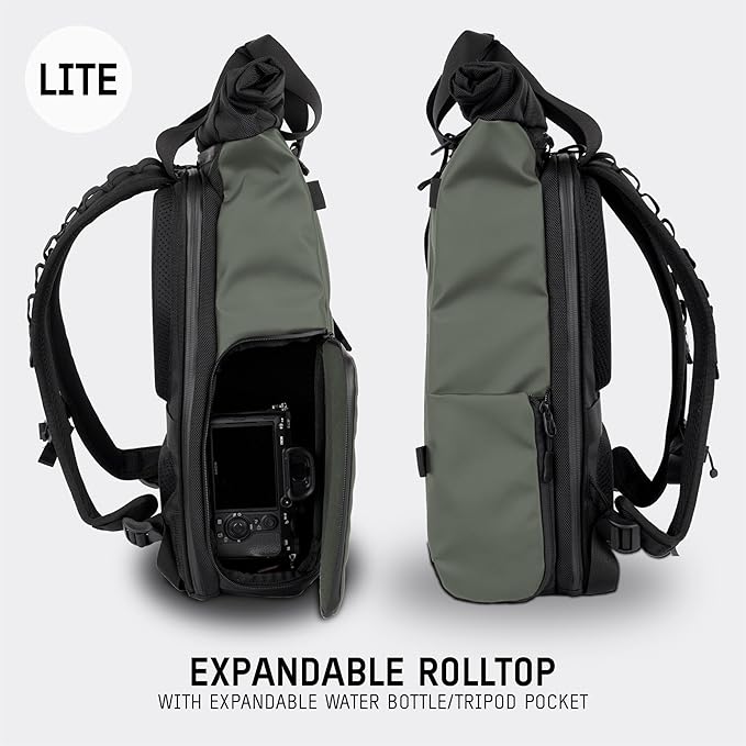 WANDRD PRVKE Lite: Weather-Resistant Travel & Camera Backpack with Laptop Sleeve, Quick Side Access, Clamshell Opening – Ideal Photography & Travel Bag