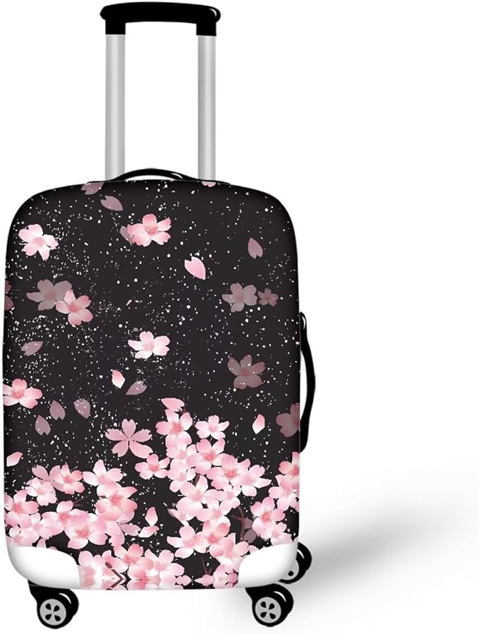 Cherry Blossom Luggage Covers Protector Elastic Trolley Baggage Case Fit 26-29 Inch for Women Girls