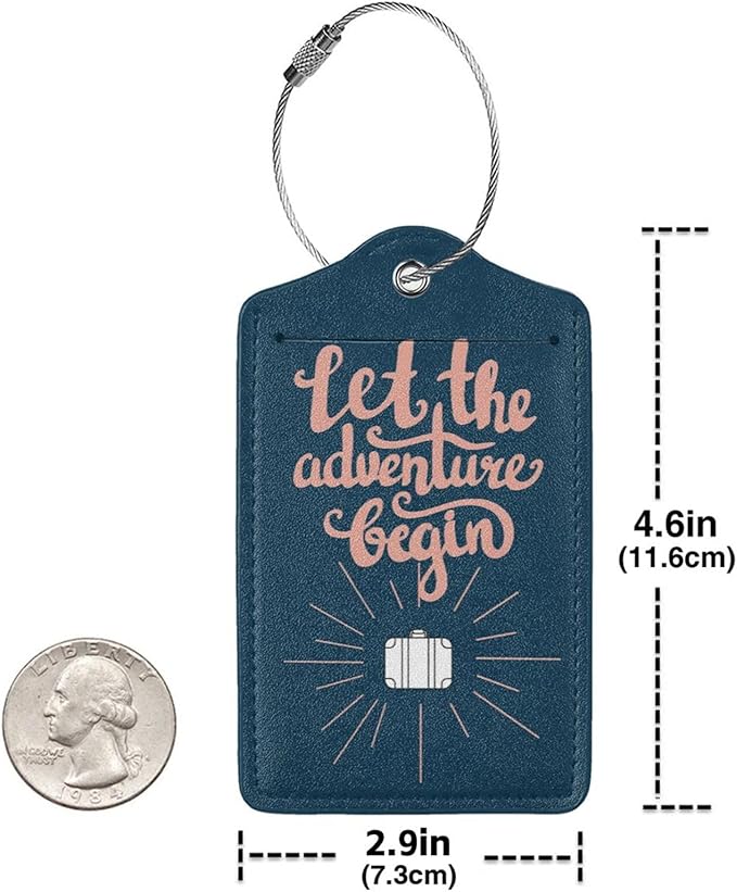 Let The Adventure Begin Luggage Cover Washable Suitcase Protector, Luggage Tag Travel Birthday Gifts For Men Women (XL 29-32 Inch Luggage)