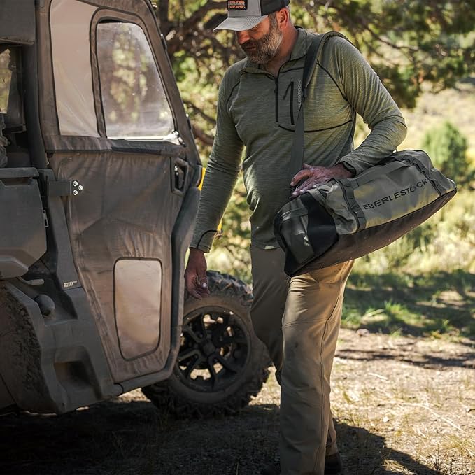 Eberlestock Hyllus Duffel Bag for Men - Durable, Water-Resistant, Small Men's Duffle Bag with Zipper Pockets, Ideal for Travel & Gym, Tactical Gear Bag, Hunting, Fishing, Camping - Military Green, 45L
