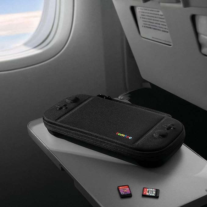 tomtoc Slim Carrying Case for Nintendo Switch 2 Model 2025, Odorless Felt Protective Hard Shell with 12 Game Card Slots, Portable Travel Storage Case with Original Patent and Military Grade Protection