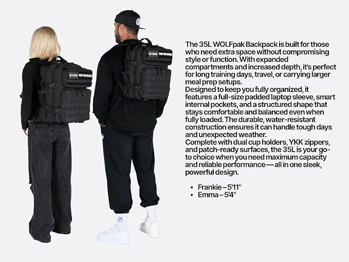 WOLFpak 35L Backpack (Khaki) Medium Gym and Travel Backpack, Military Grade, Multipurpose Utility Bag for Men and Women, Heavy-Duty & Durable